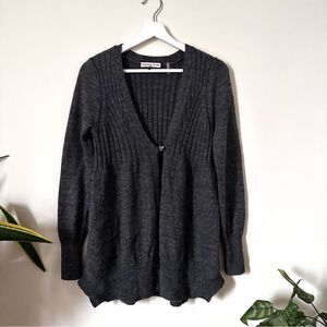 Rebecca Taylor Gray Wool Blend Cardigan Size M